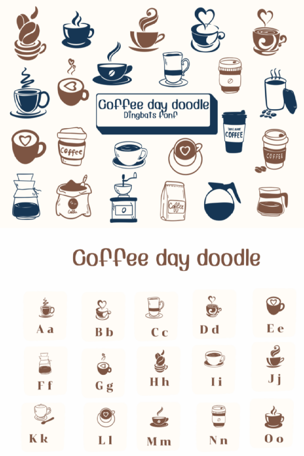 Coffee Day Doodle Font