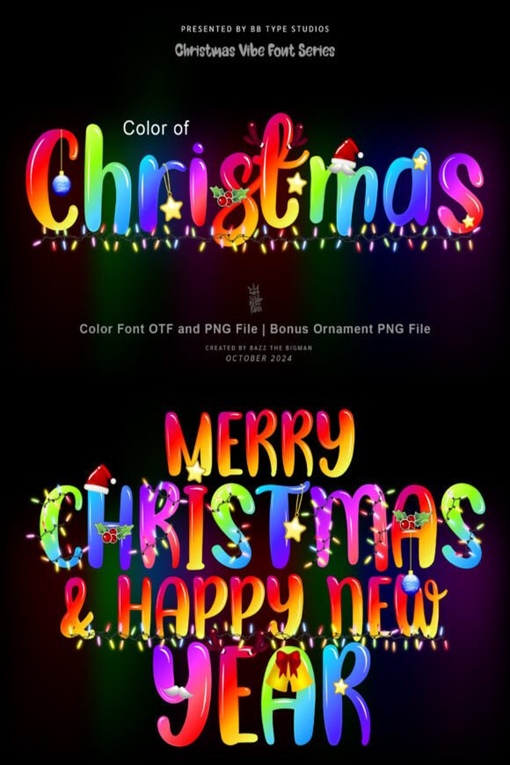 Color of Christmas Font