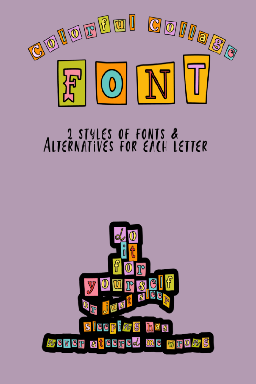 Colorful Collage Font