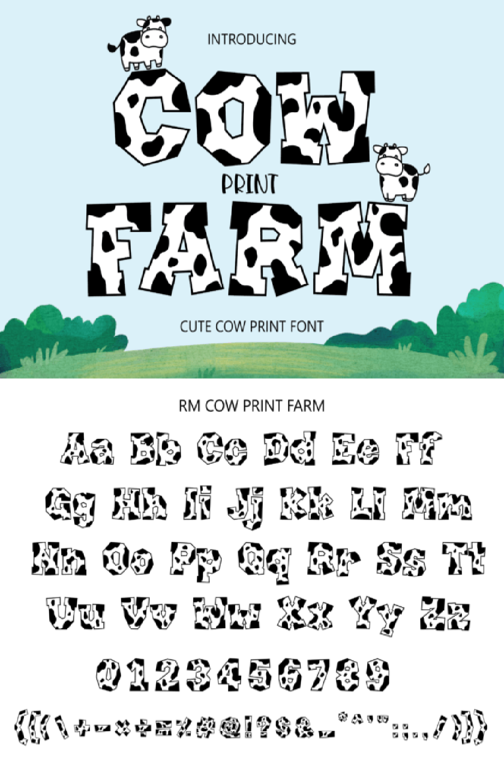 Cow Print Farm Font