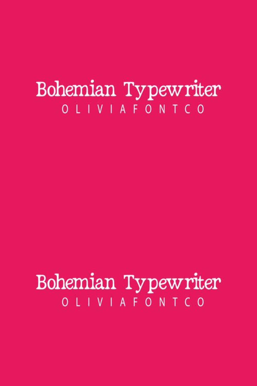 Bohemian Typewriter Font