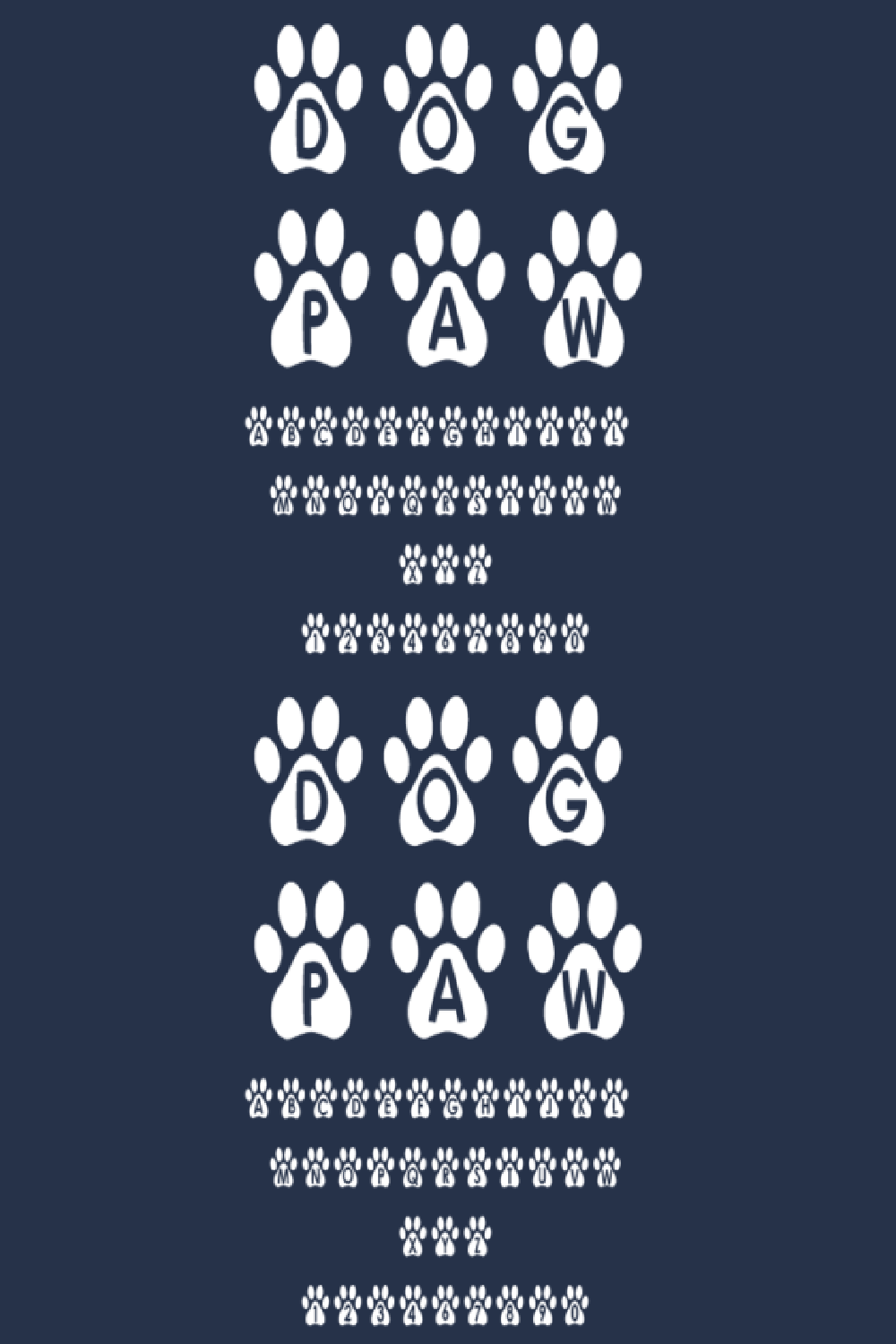 Dog Paw Font