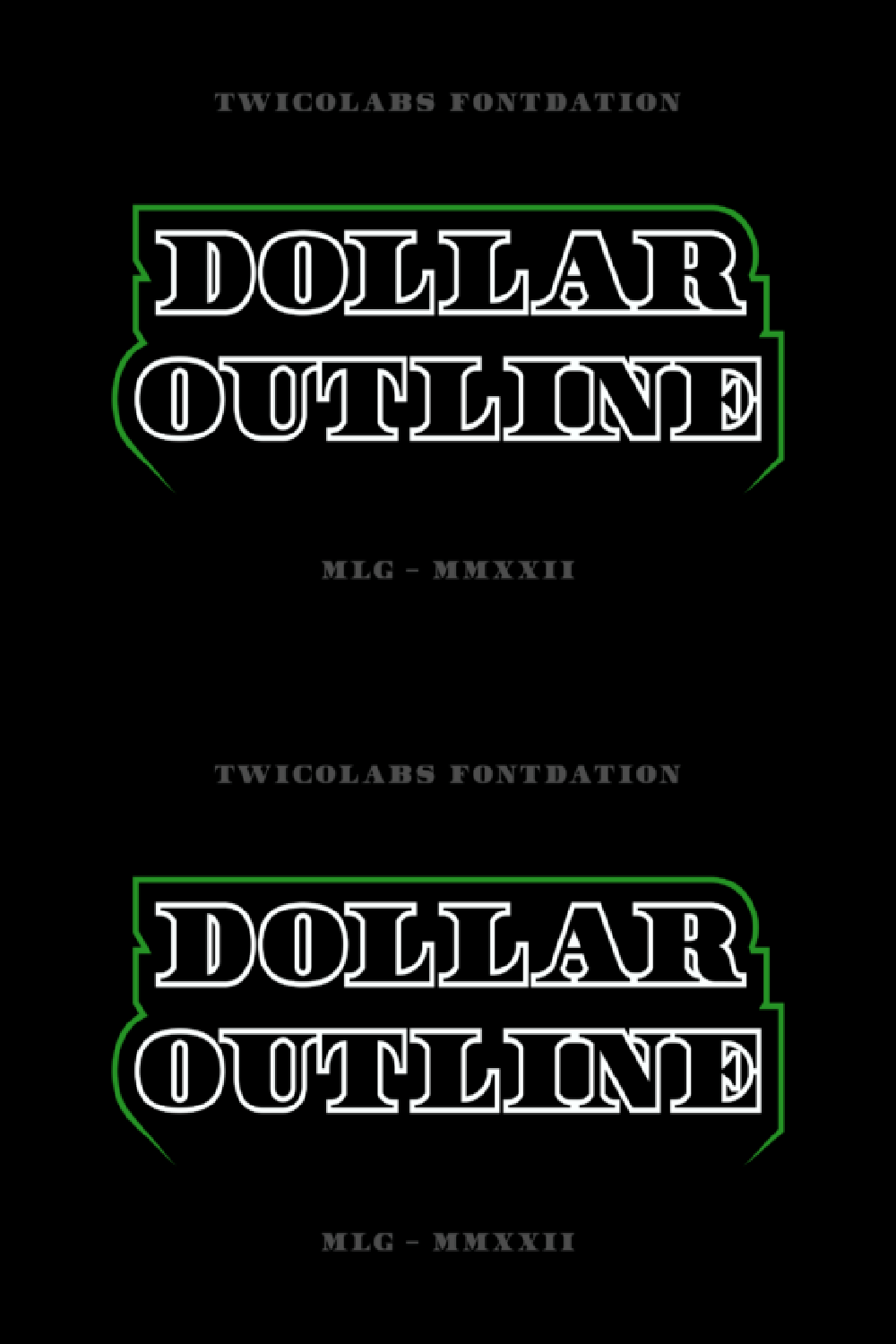 Dollar Outline Font