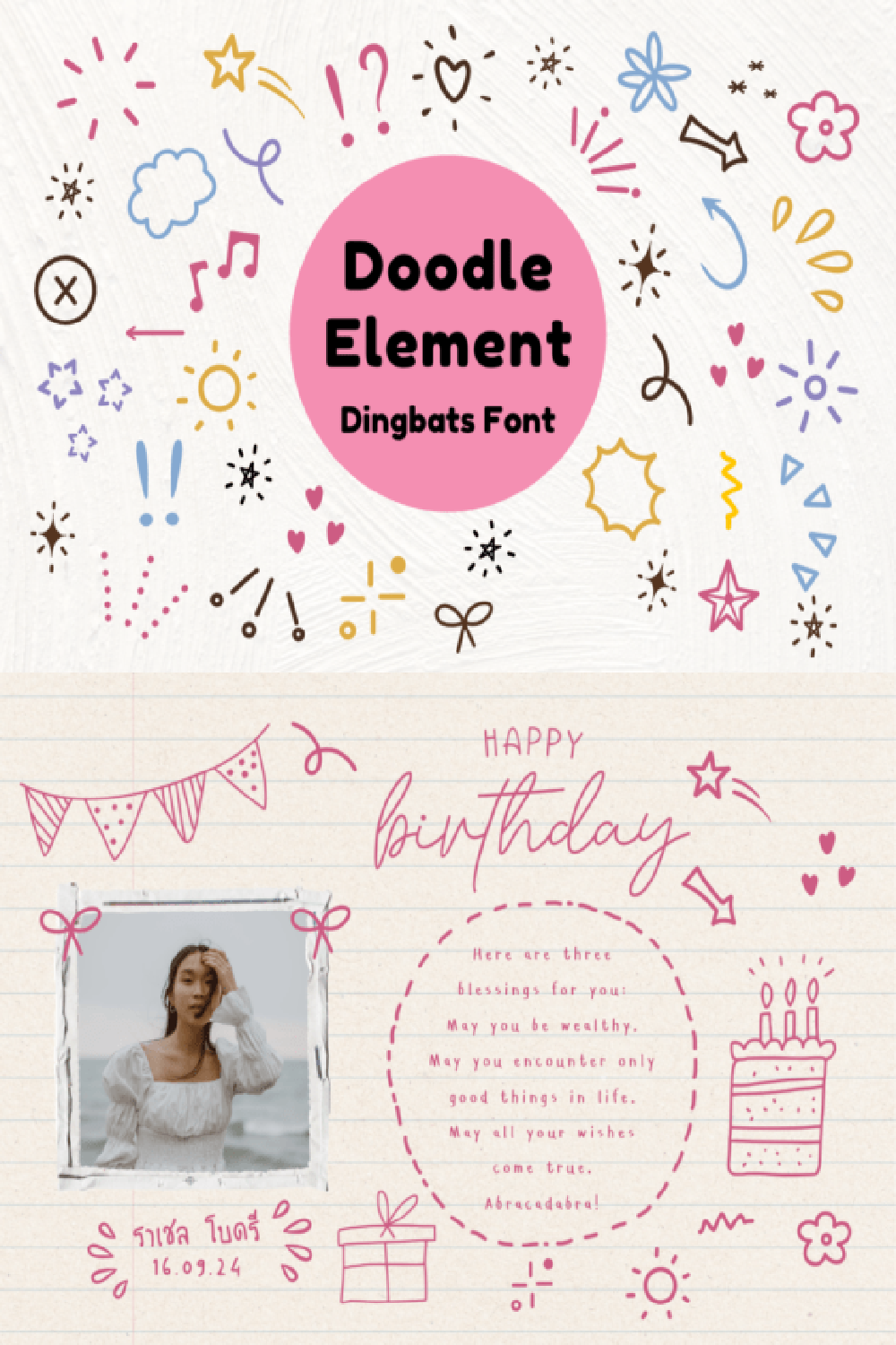 Doodle Element Font