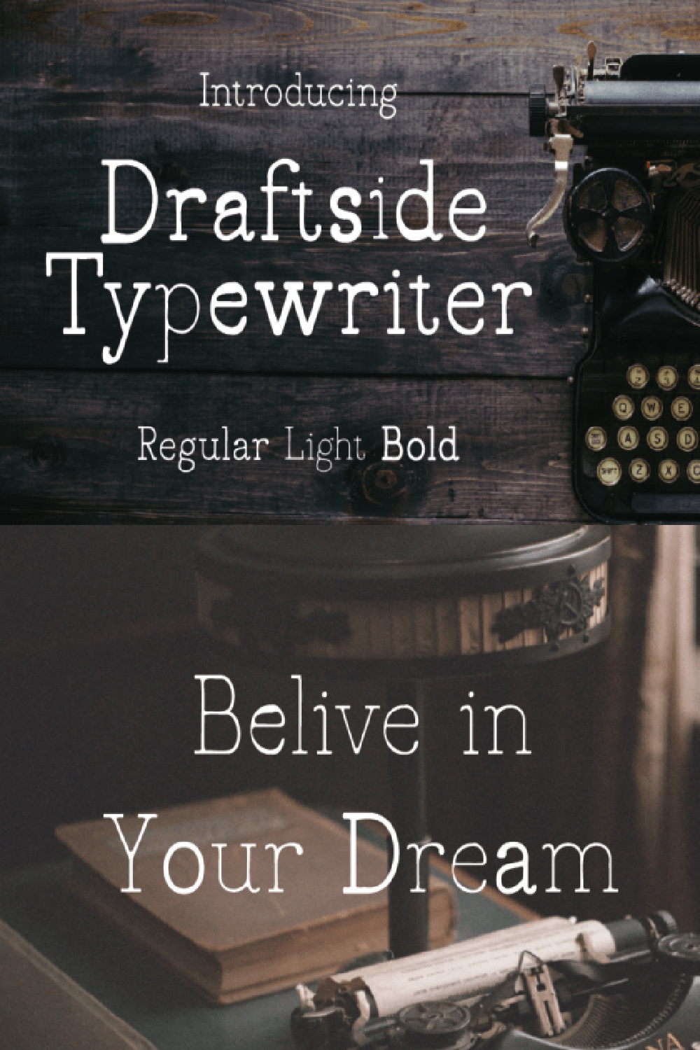 Draftside Font: Vintage Typewriter Serif for Retro Logo Design Draftside Font: Vintage Typewriter Serif for Retro Logo Design
