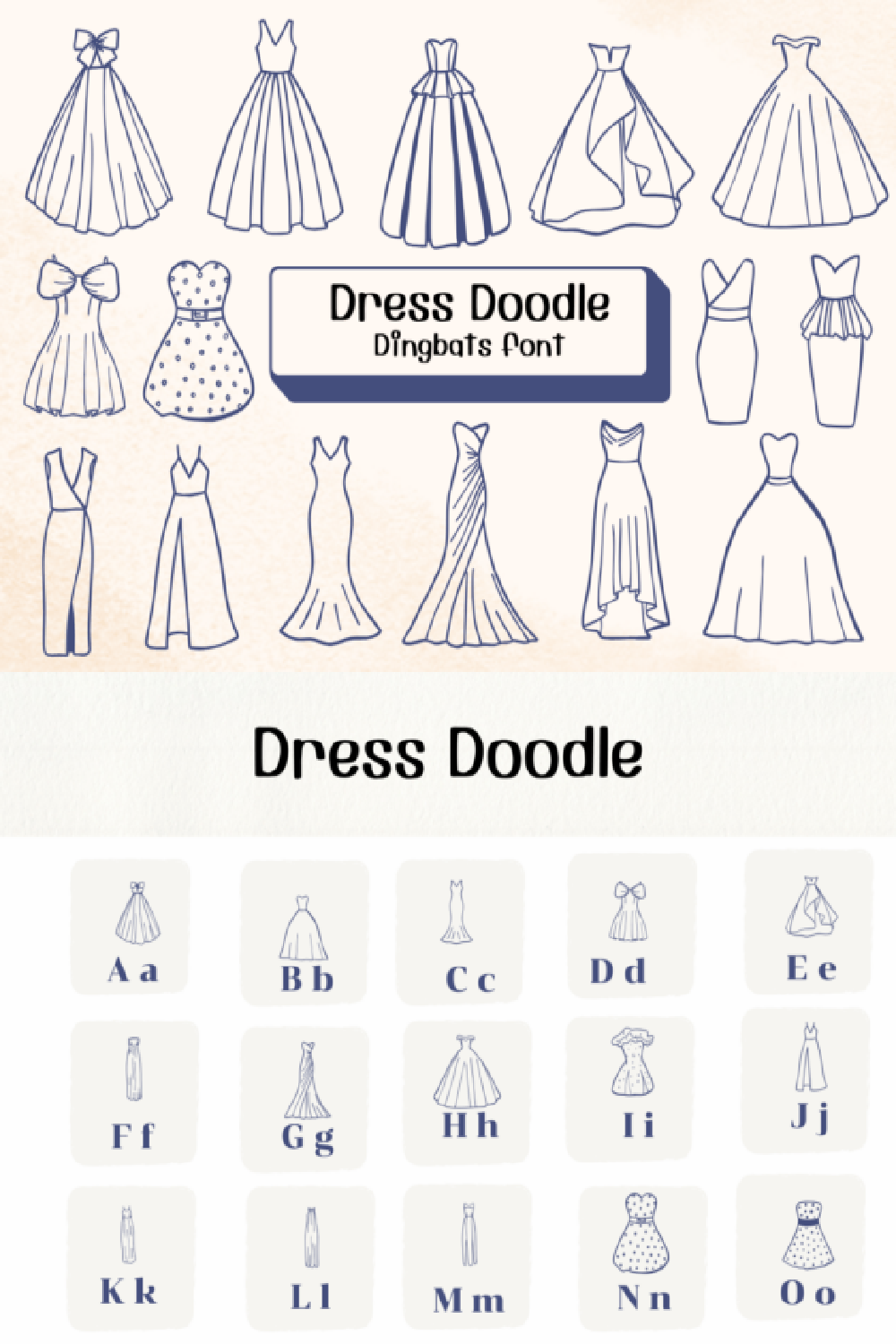 Dress Doodle Font Font