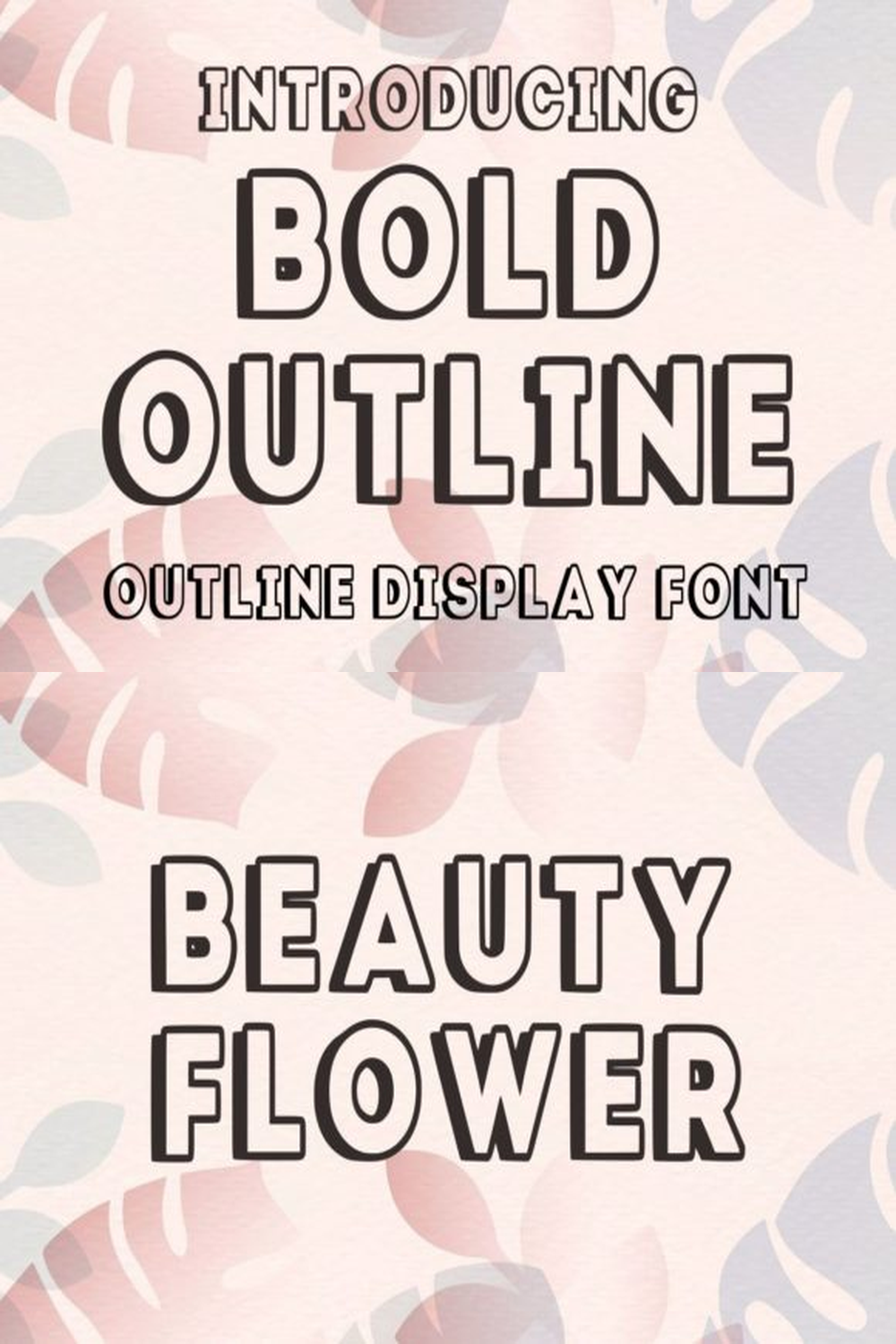 Bold Outline Font