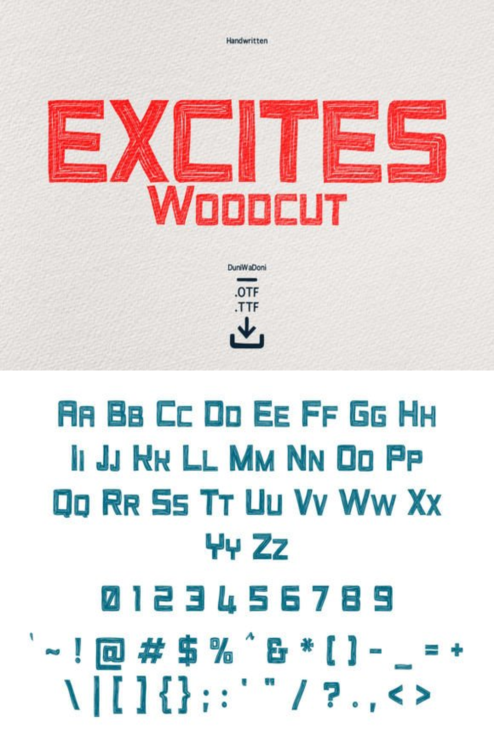 Excites Woodcut Font
