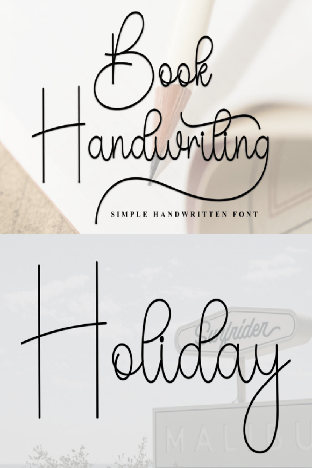 Book Handwriting Font
