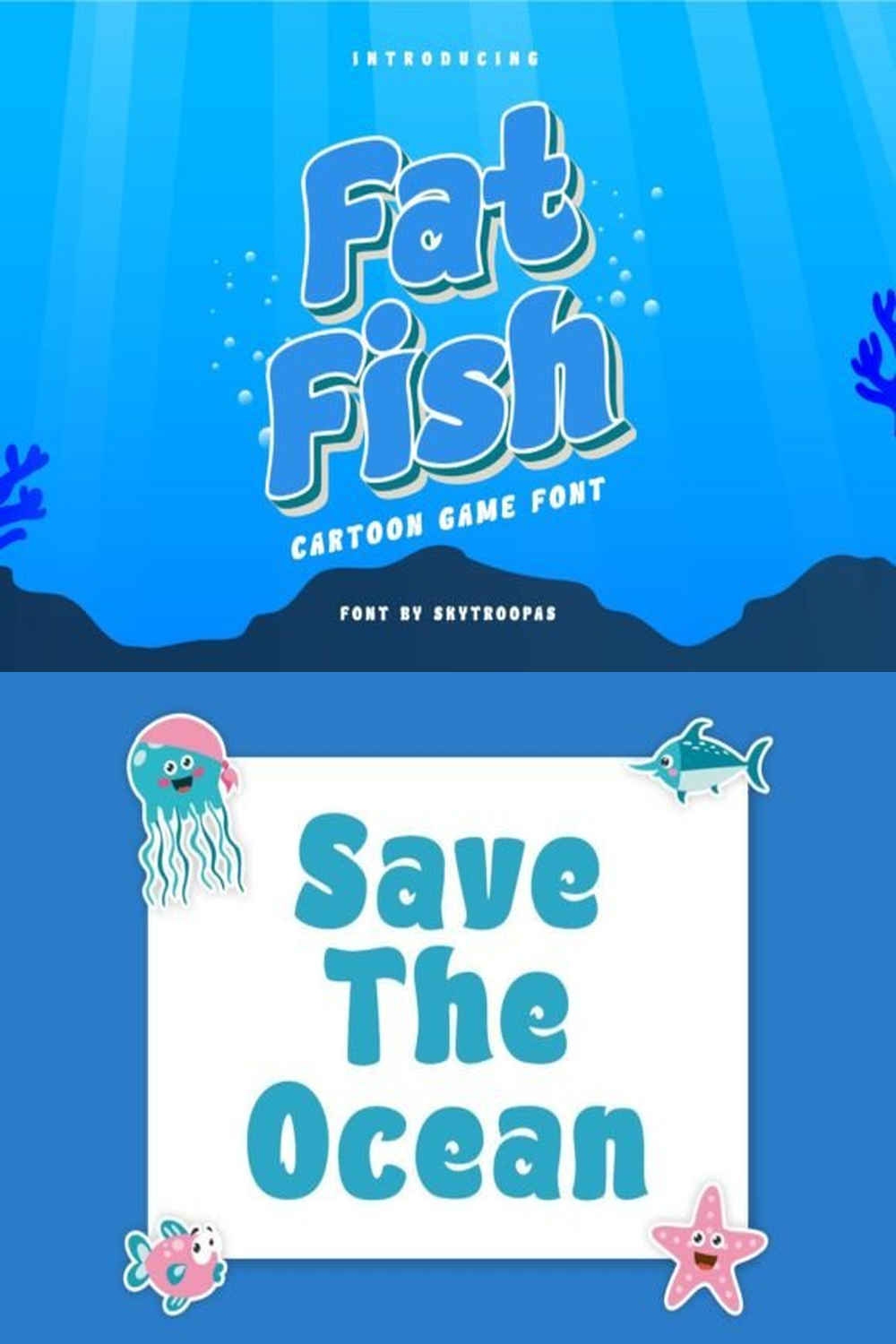 Fat Fish – Ocean Gaming Font