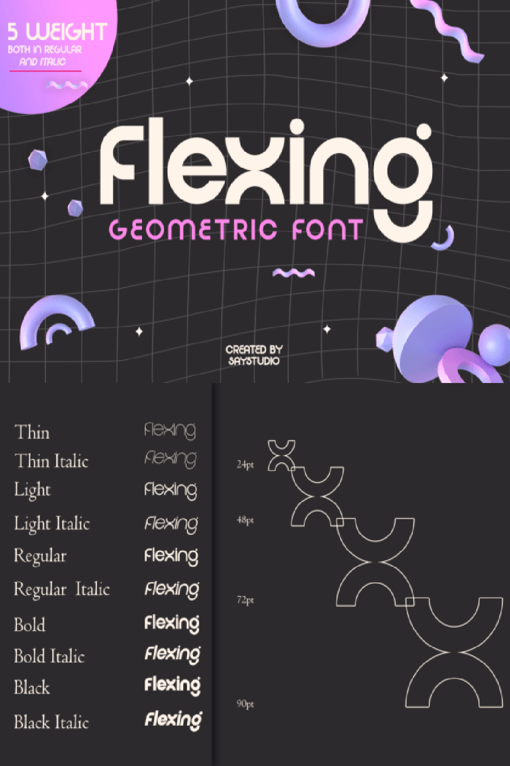 Flexing Font