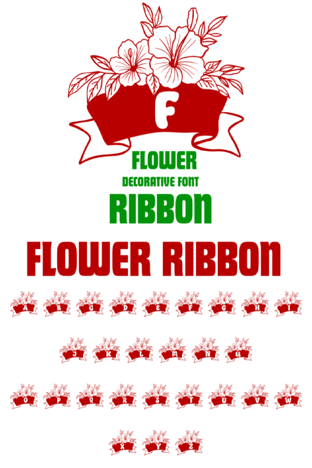Flower Ribbon Font