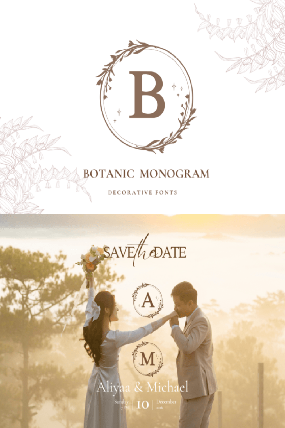 Botanic Monogram Font