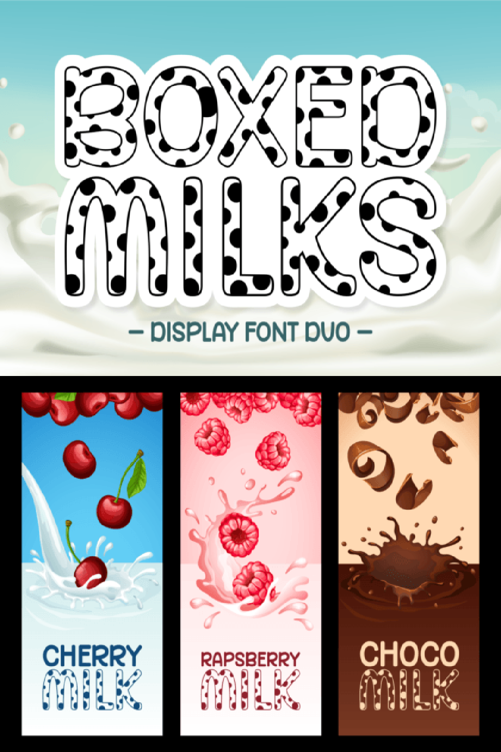 Boxed Milks Font: A Cute Display Font for Playful Kid Designs! Boxed Milks Font: A Cute Display Font for Playful Kid Designs!