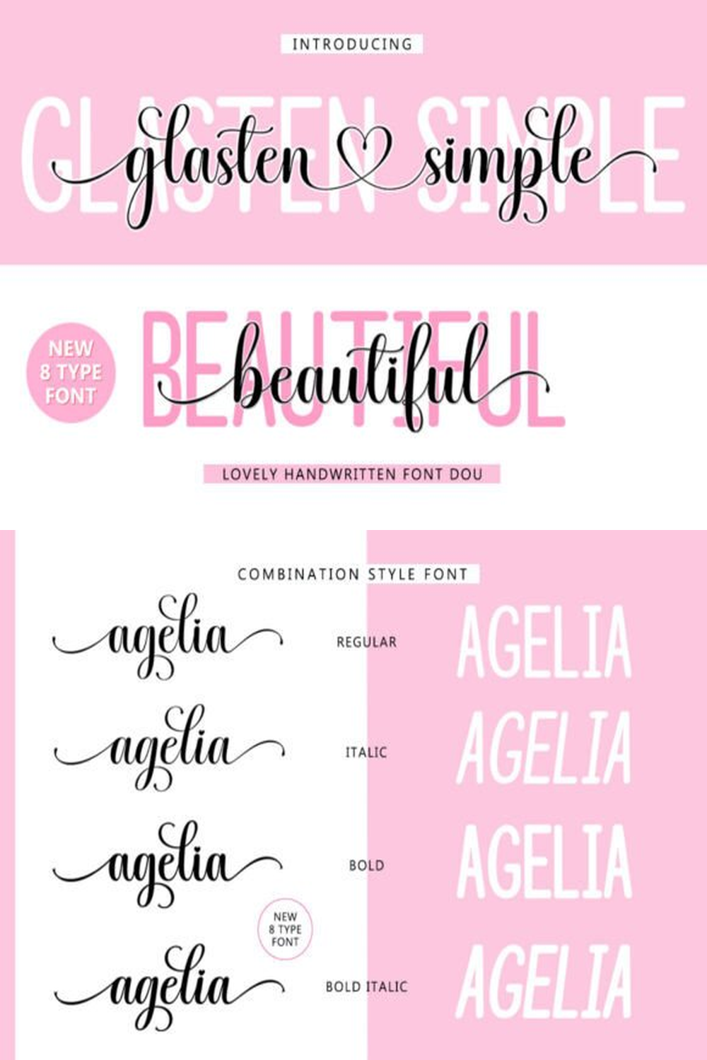 Glasten Simple Beautiful Font
