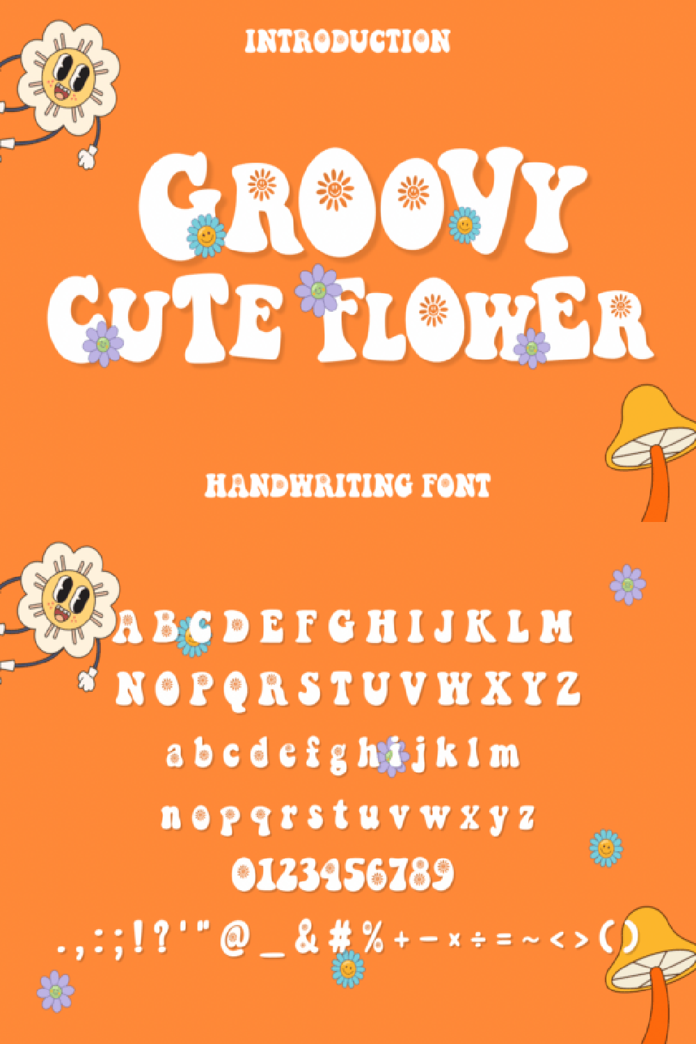 Groovy Cute Flower Font