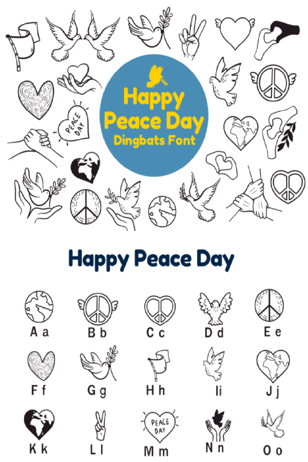 Happy Peace Day Font
