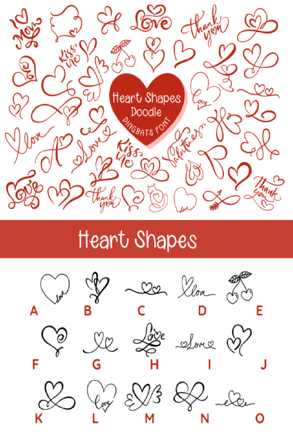 Heart Shapes Font