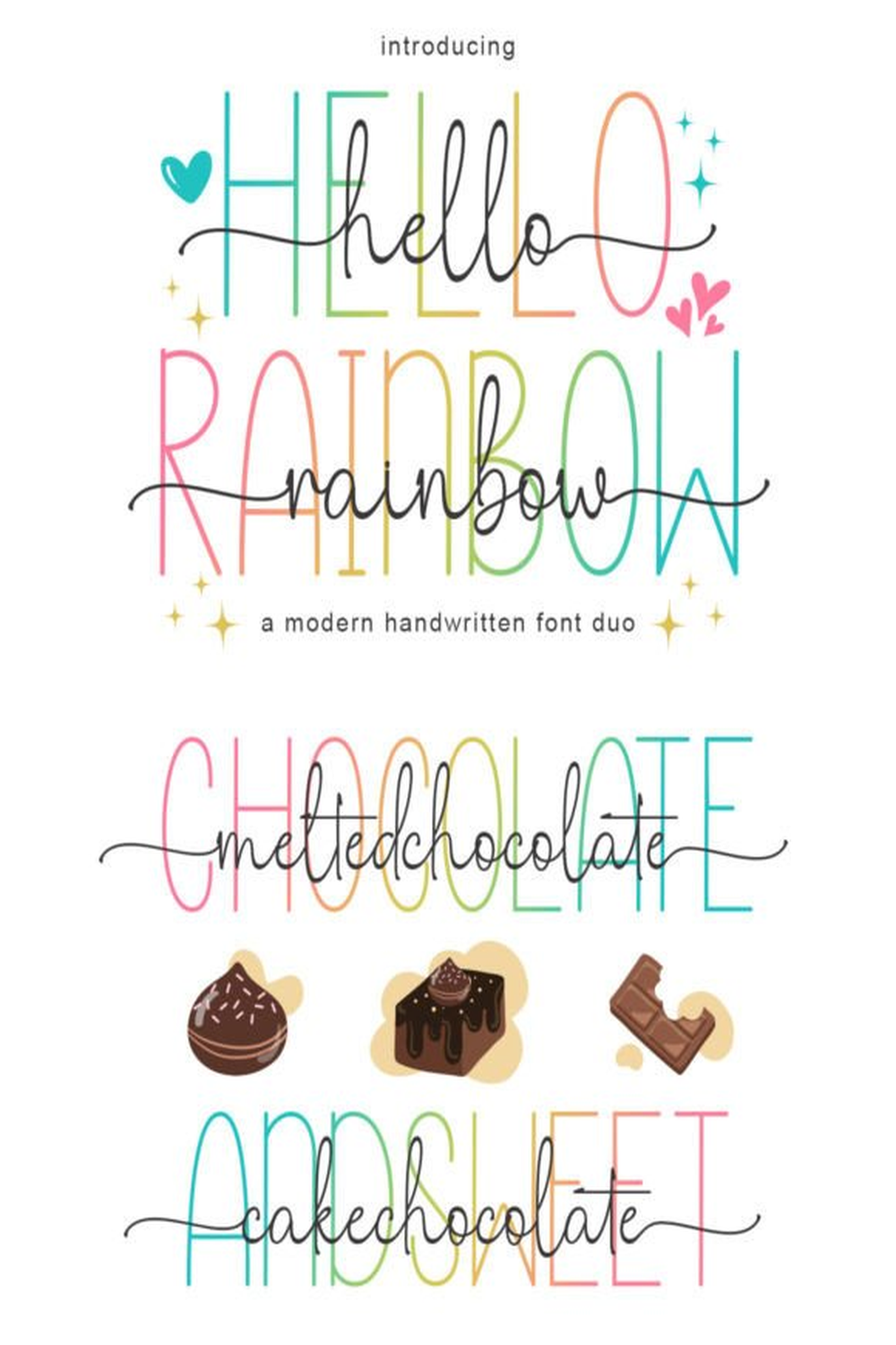 Hello Rainbow Duo Font