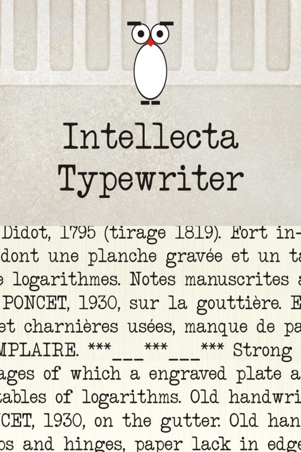 Intellecta Typewriter Font