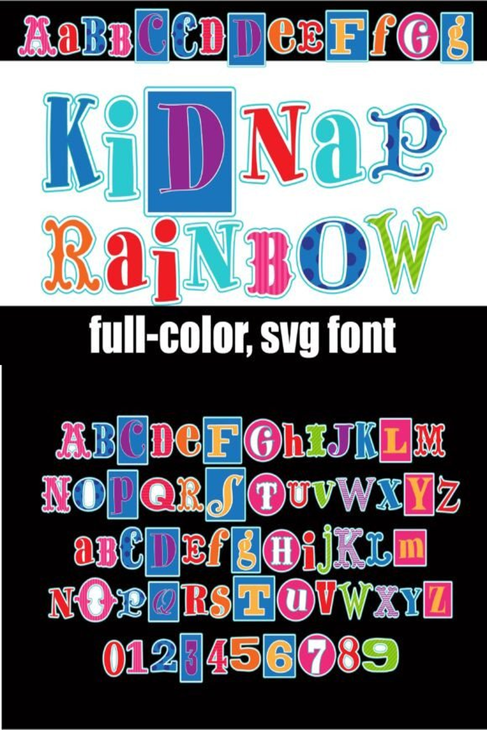 Kidnap Rainbow Font