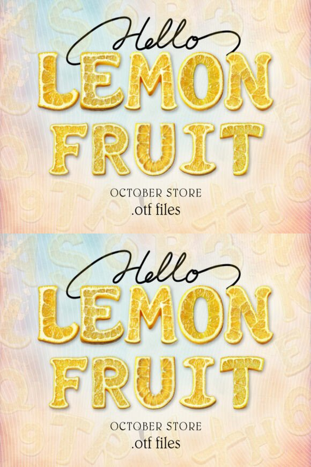 Lemon Fruit Font