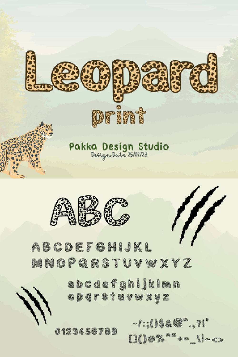 Leopard Print Font