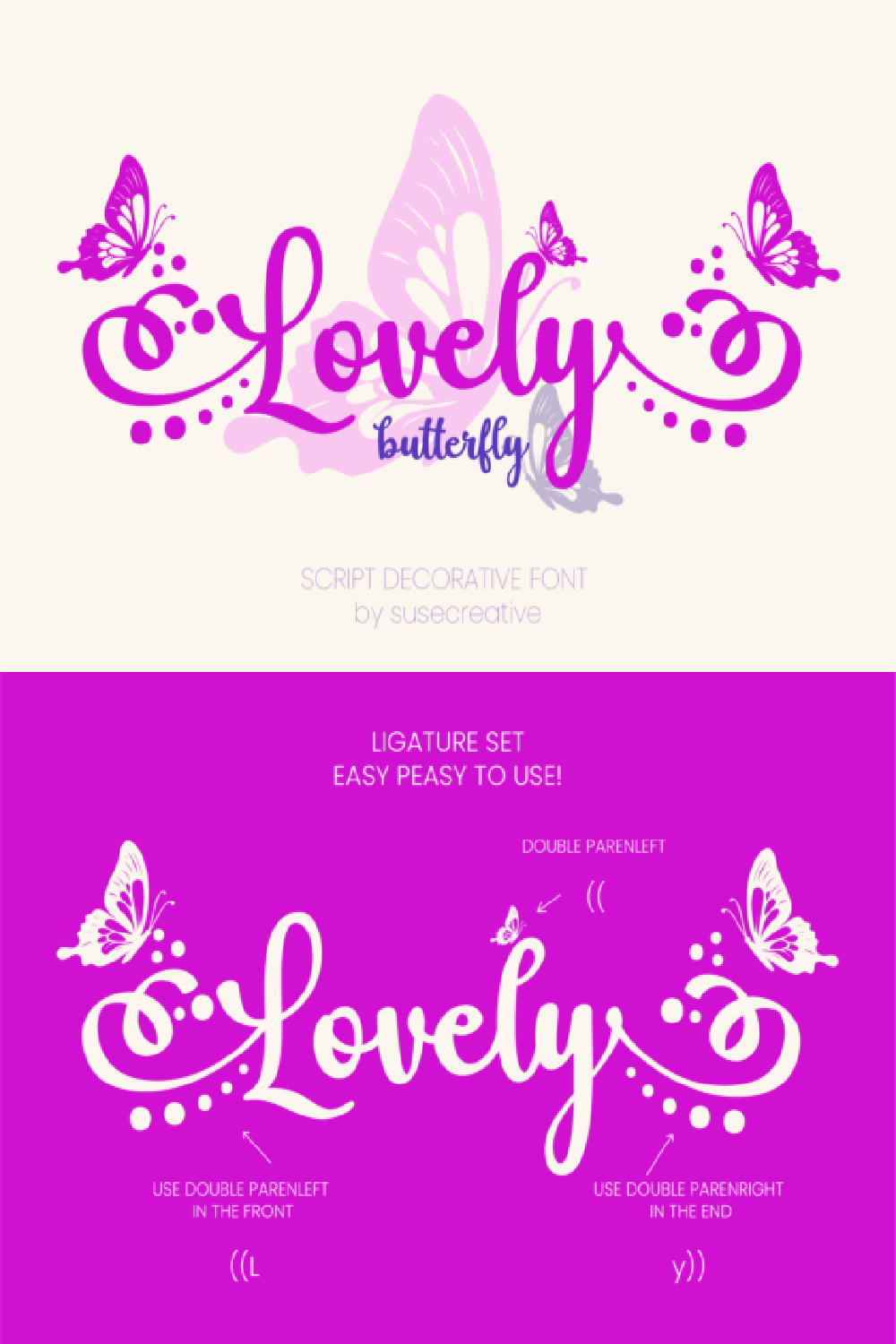 Lovely Butterfly Font