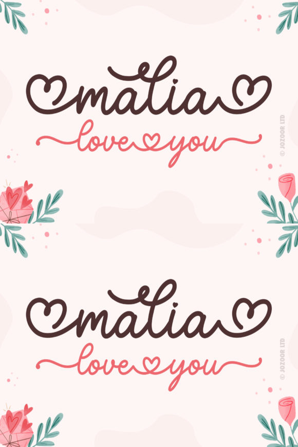 Malia Love You Font