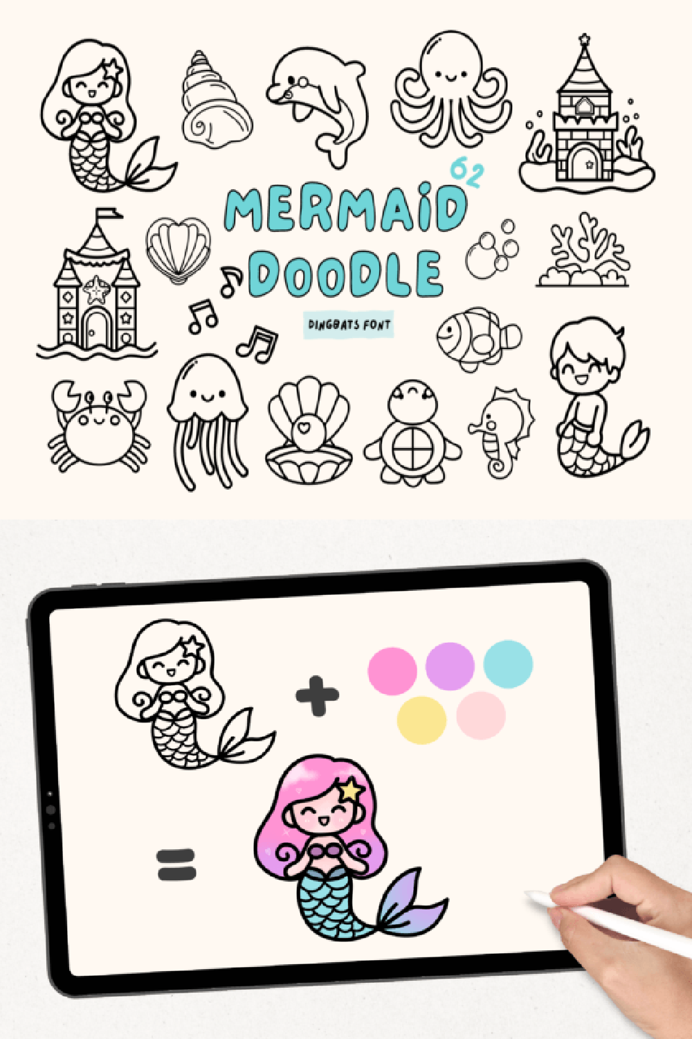 Mermaid Doodle Font