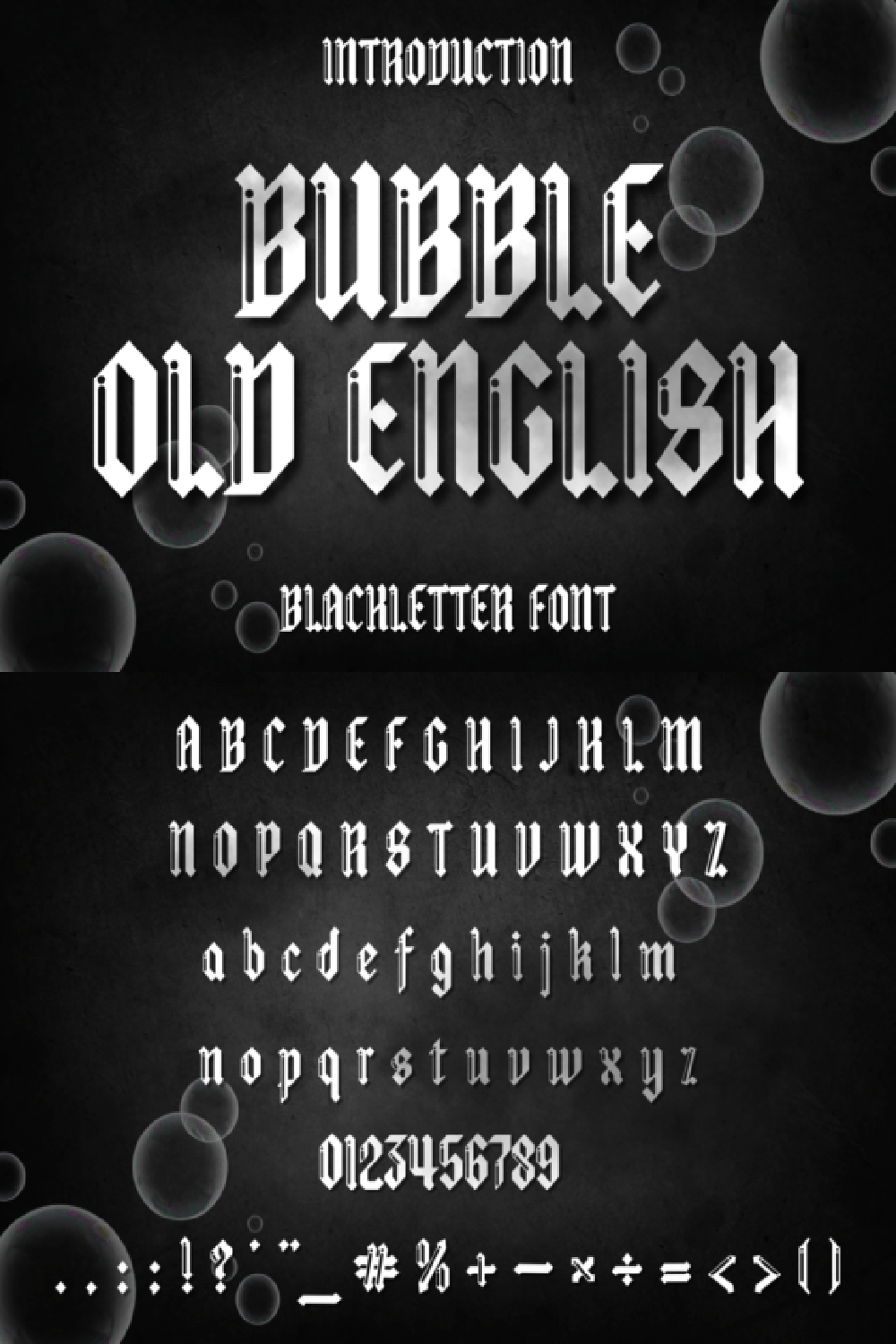 Bubble Old English Font