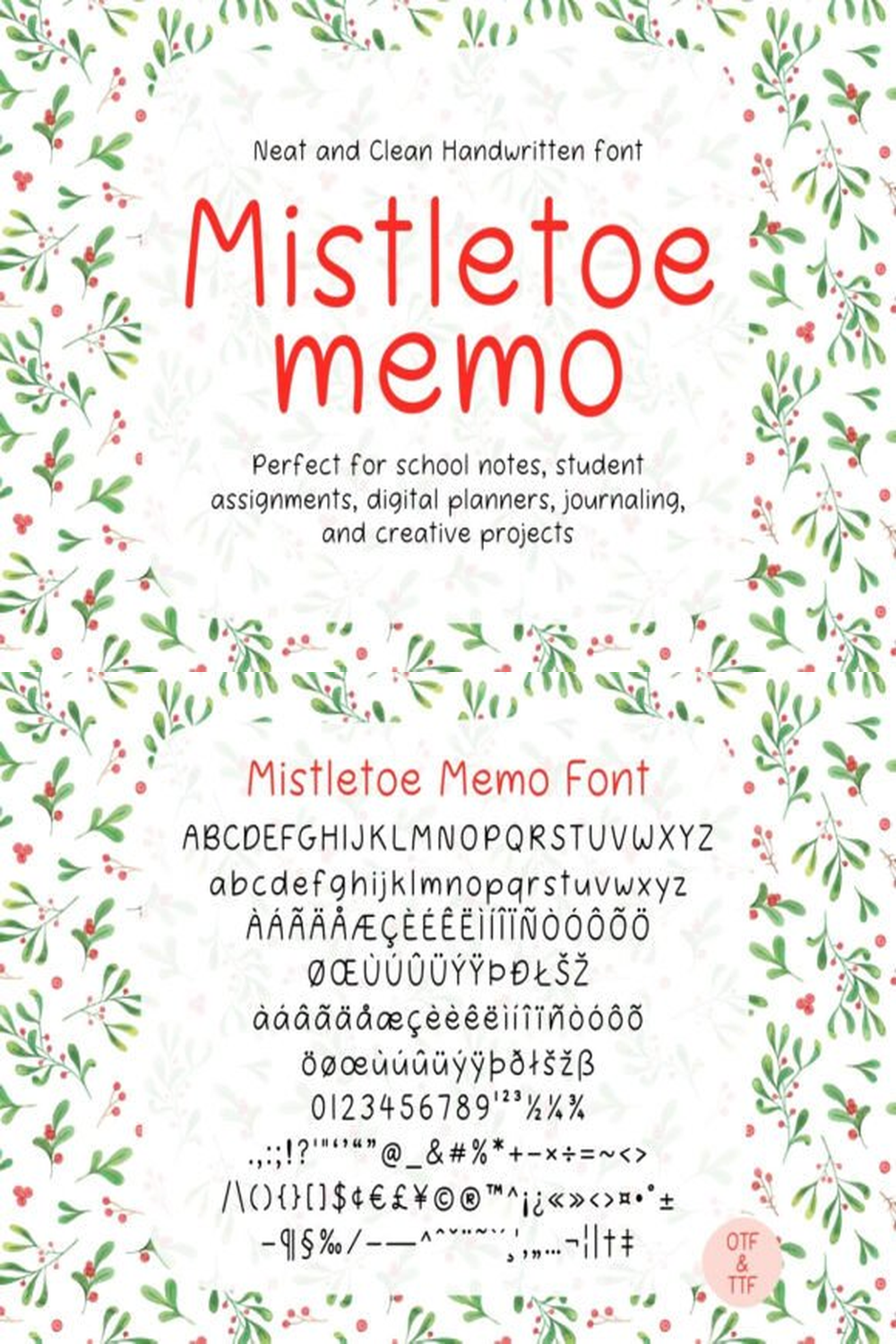 Mistletoe Memo Font