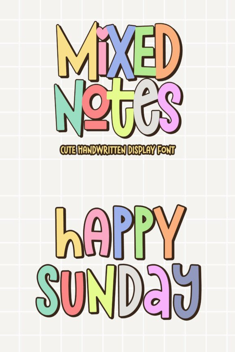 Mixed Notes Font