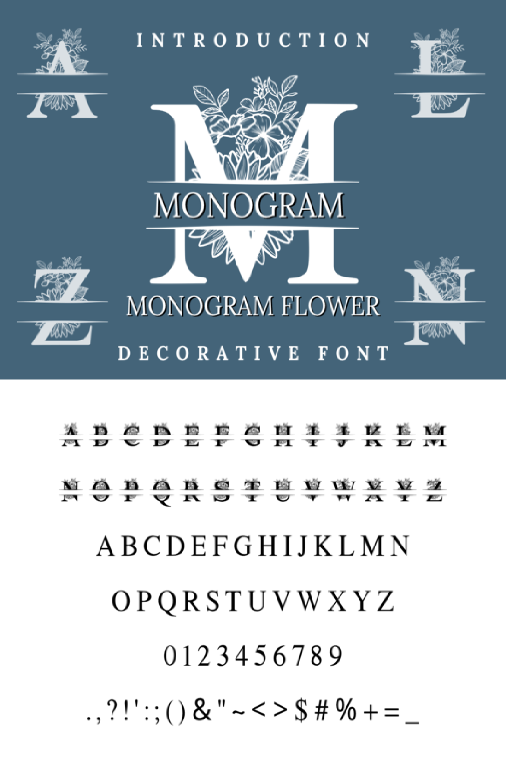 Monogram Flower Font