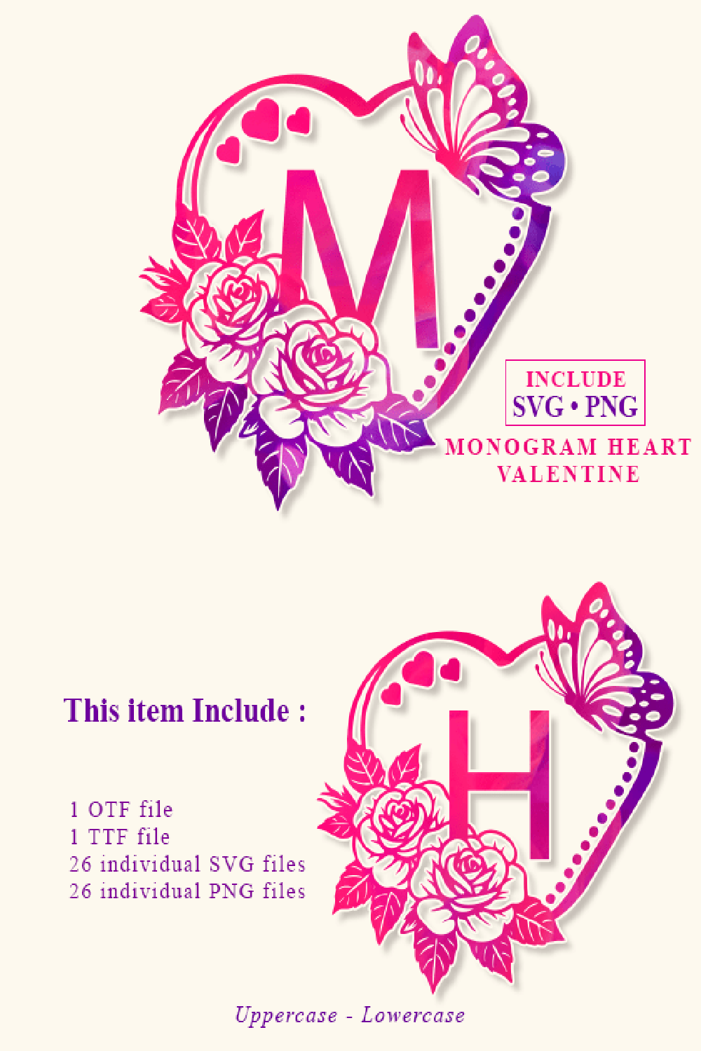 Monogram Heart Valentine Font