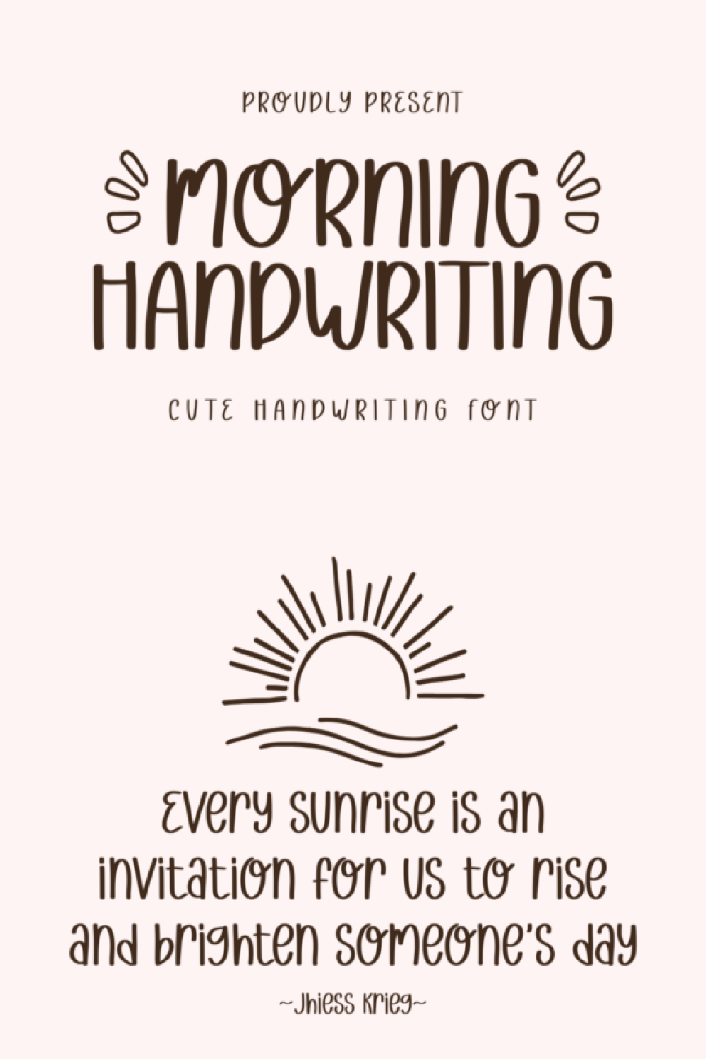 Morning Handwriting Font