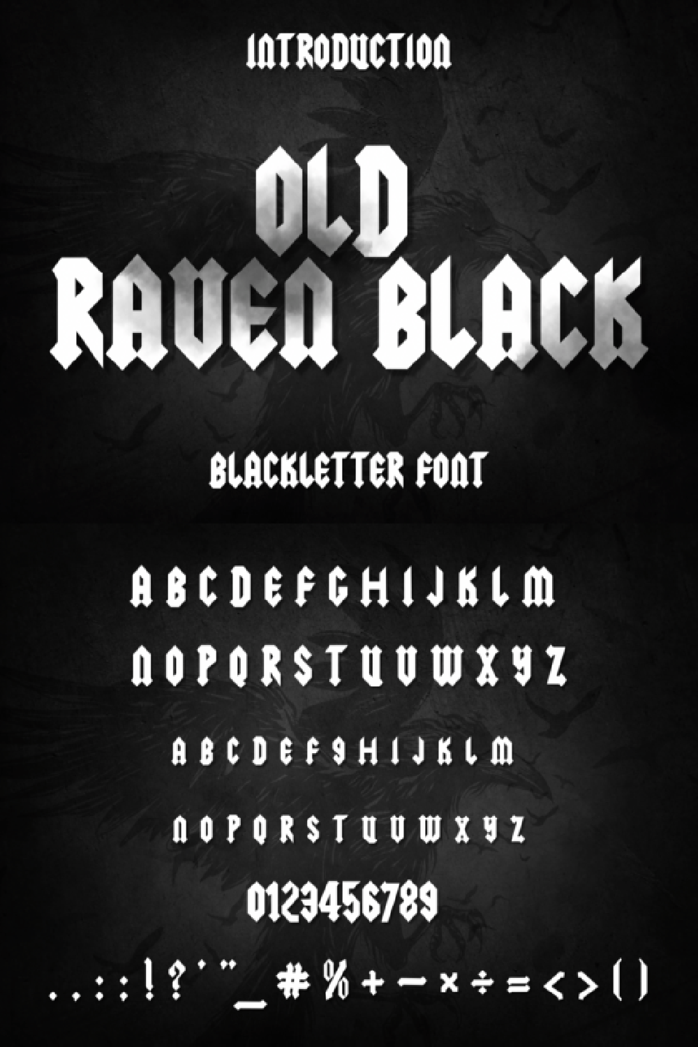 Old Raven Black Font