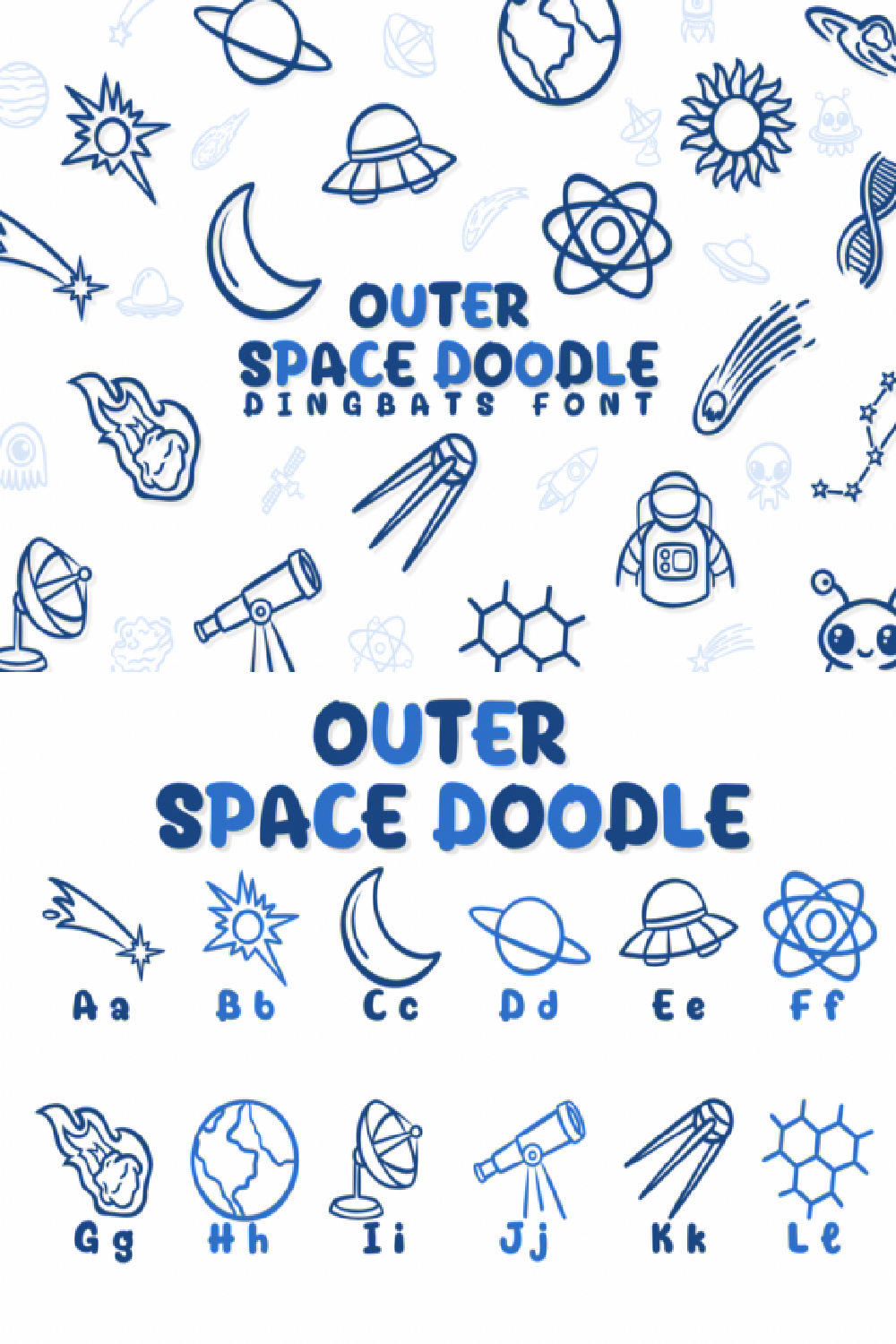 Outer Space Doodle Font