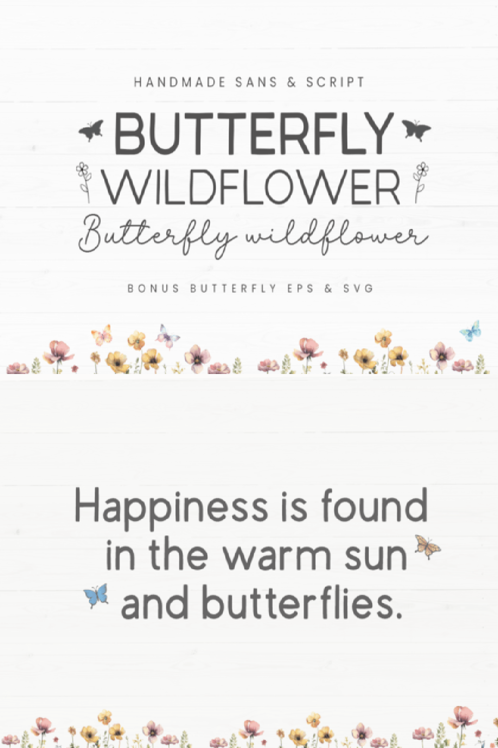 Butterfly Wildflower Font
