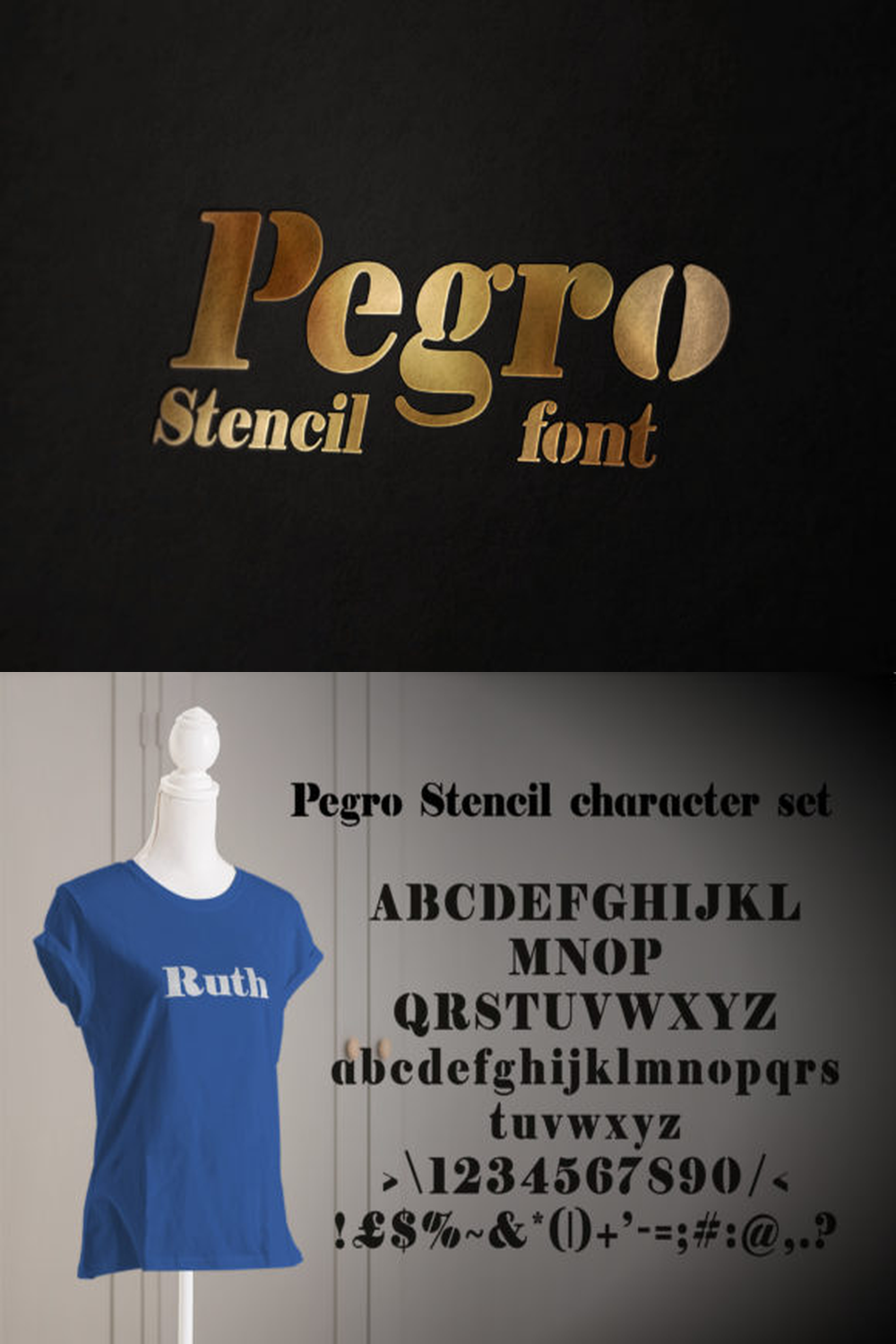 Pegro Stencil Font