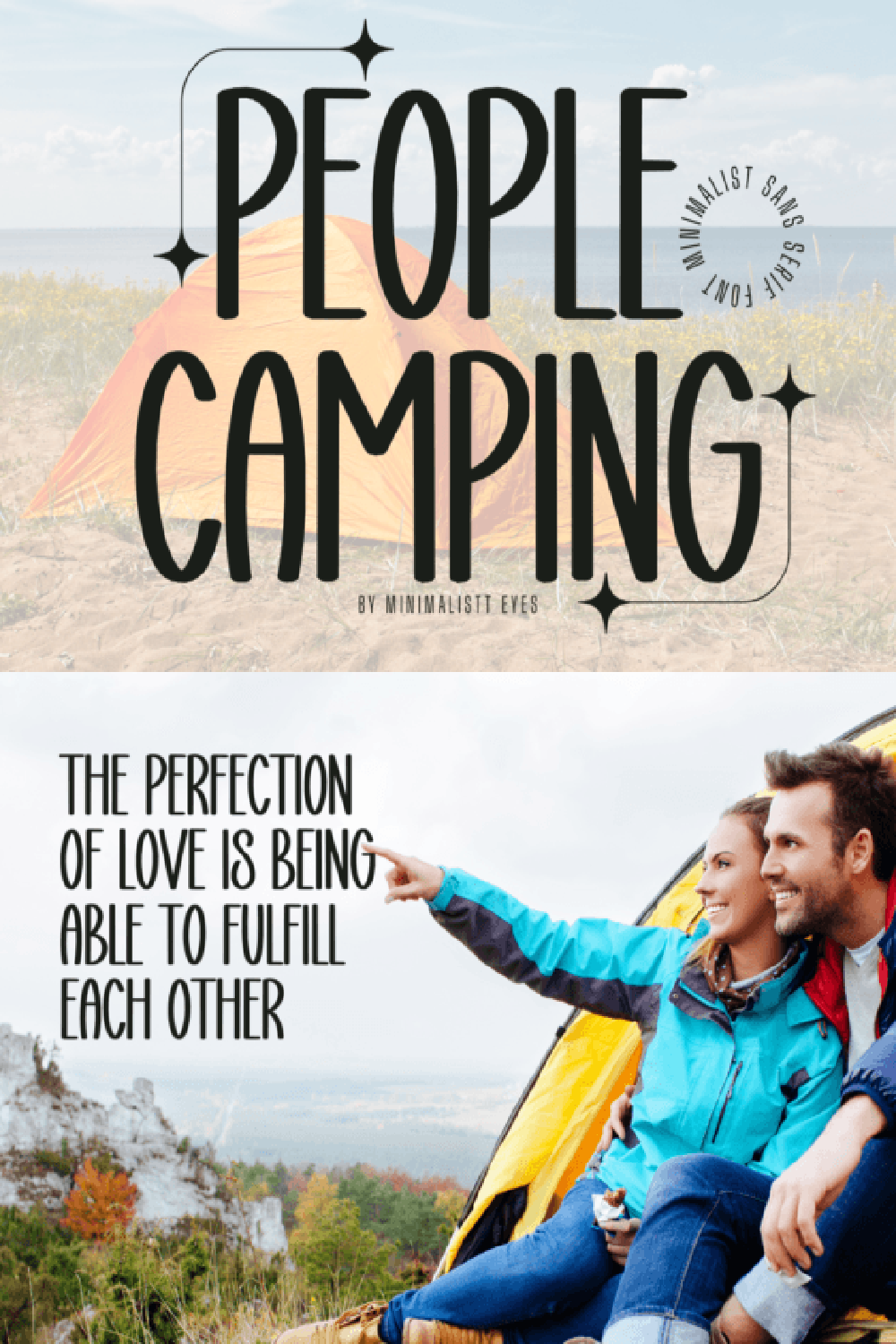 People Camping Font