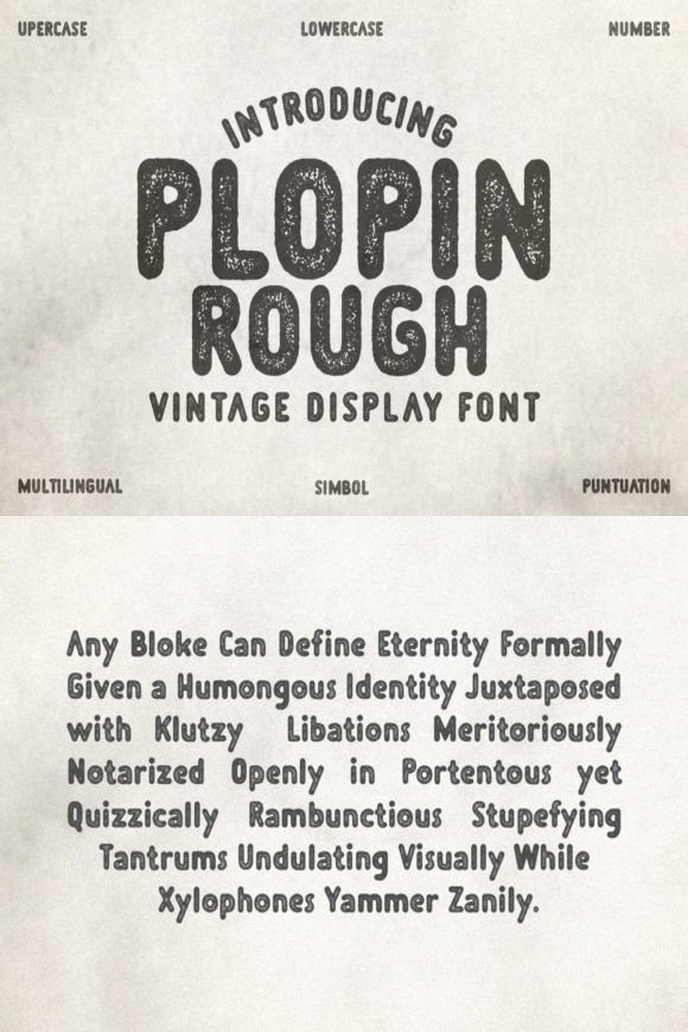 Plopin Rough Font
