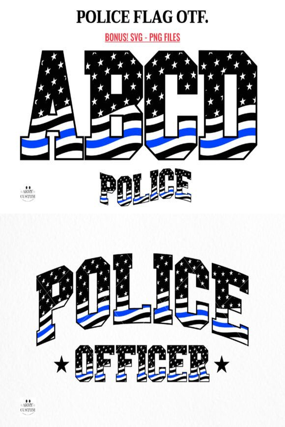 Police Flag Font