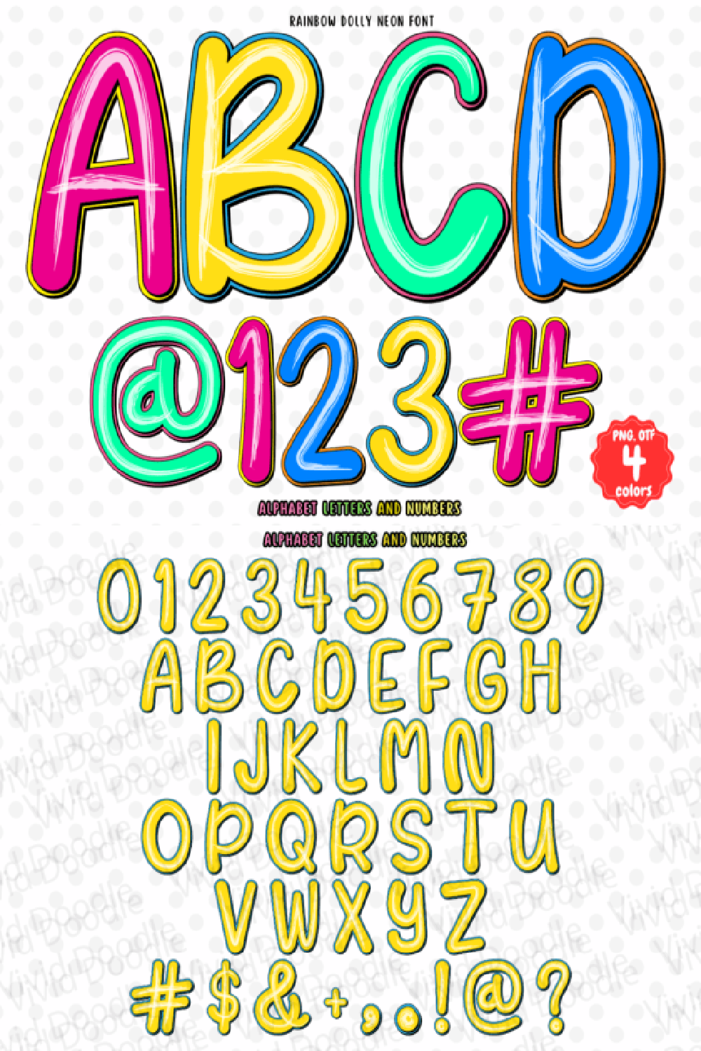 Rainbow Dolly Neon Font