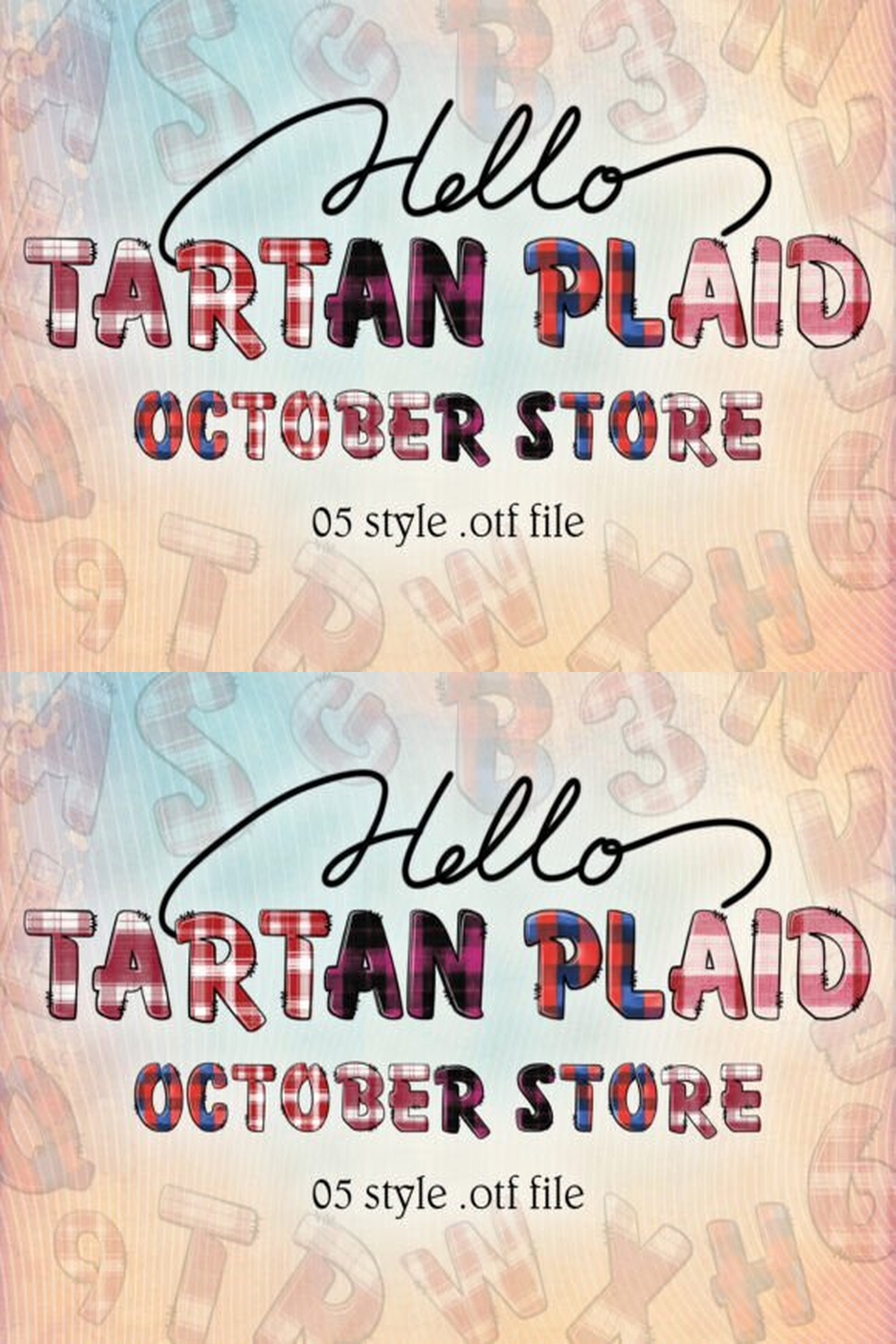Red Tartan Plaid Font