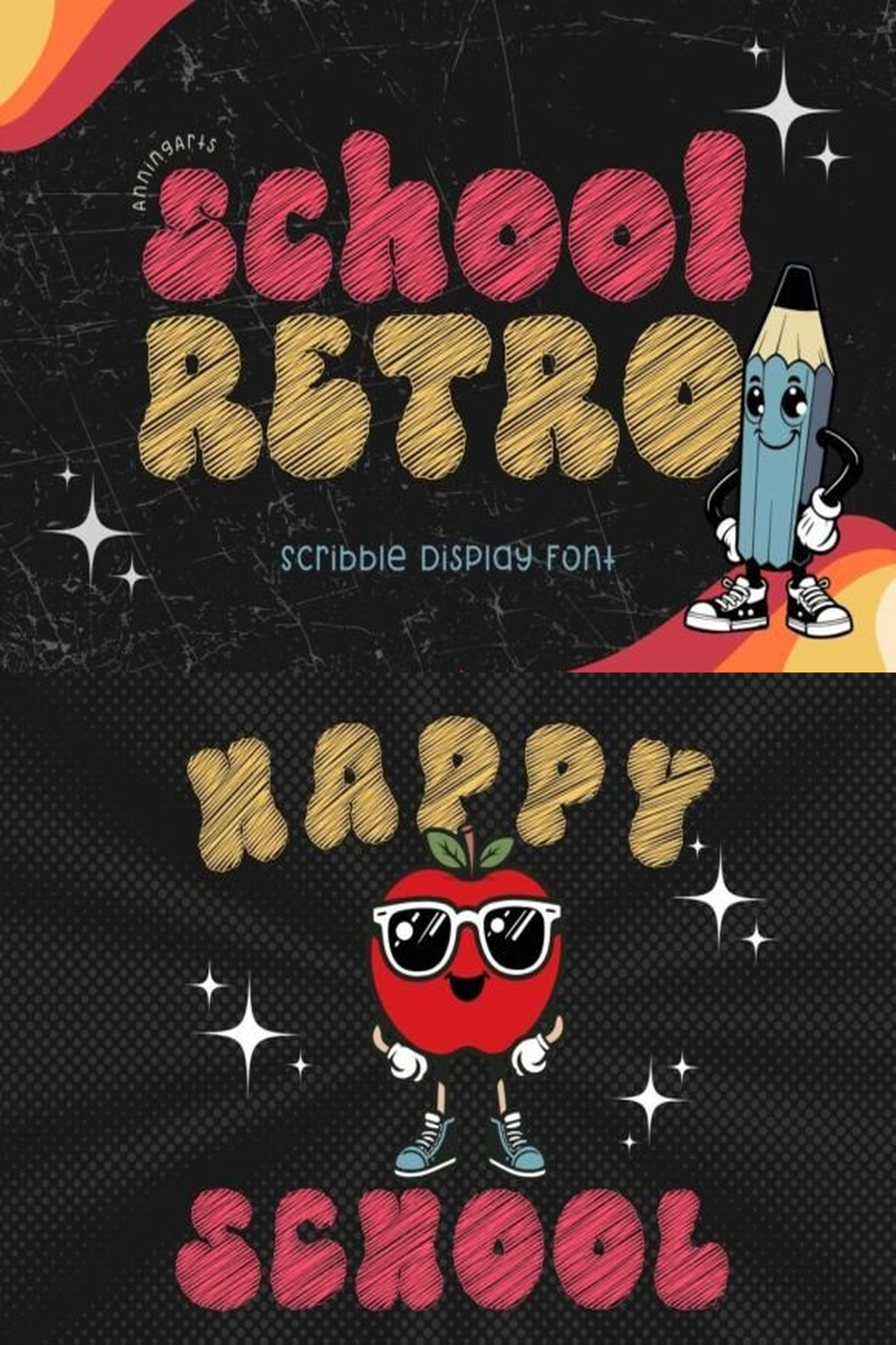 School Retro Font
