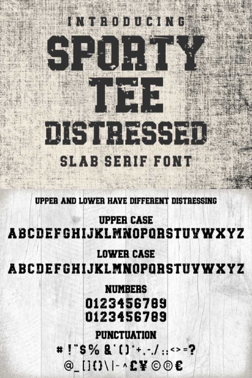 Sporty Tee Distressed Font