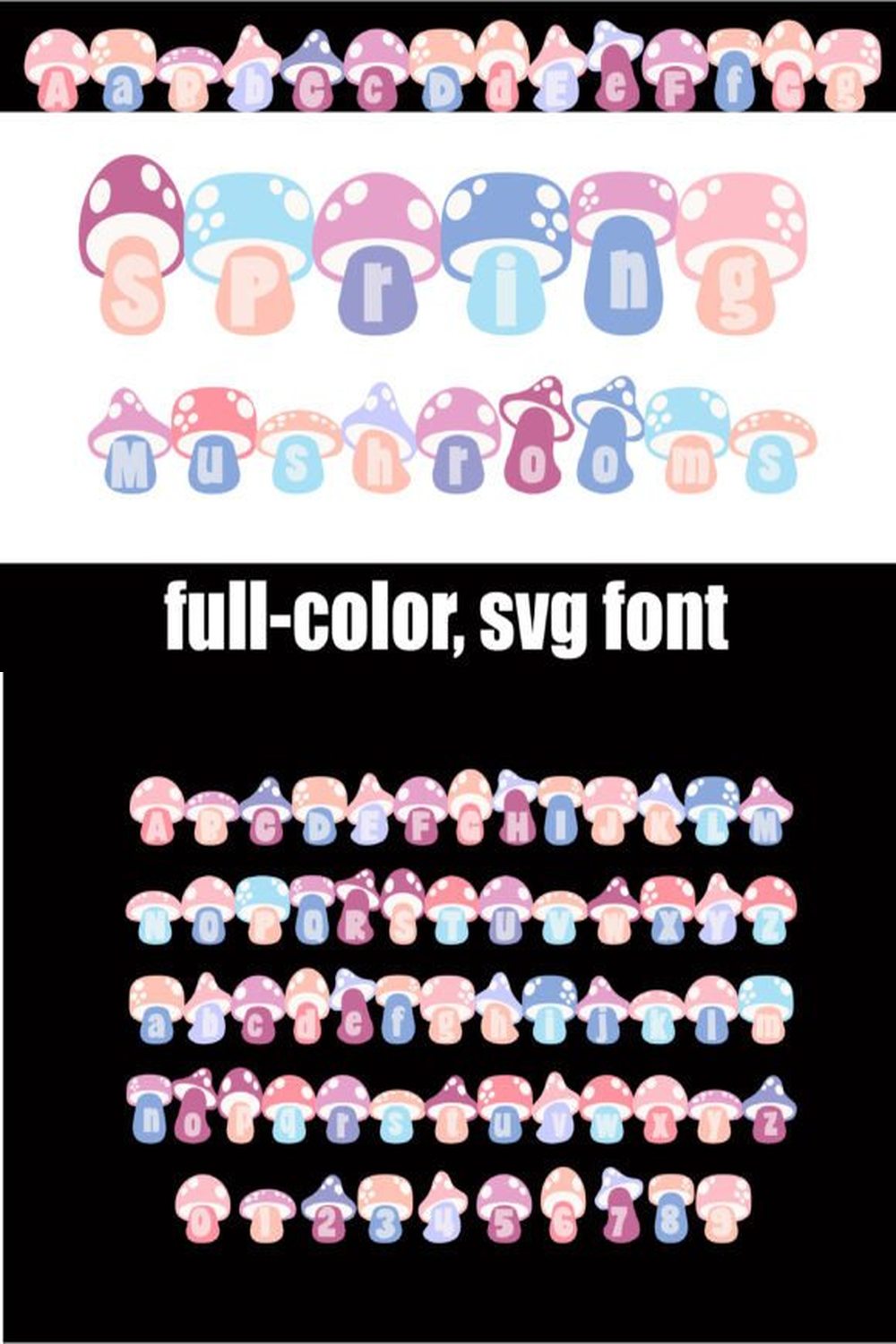 Spring Mushrooms Font