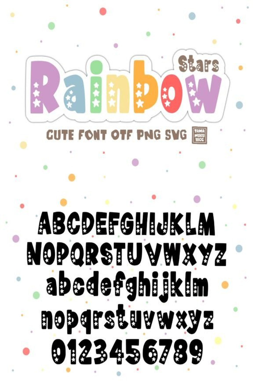 Stars Rainbow Font