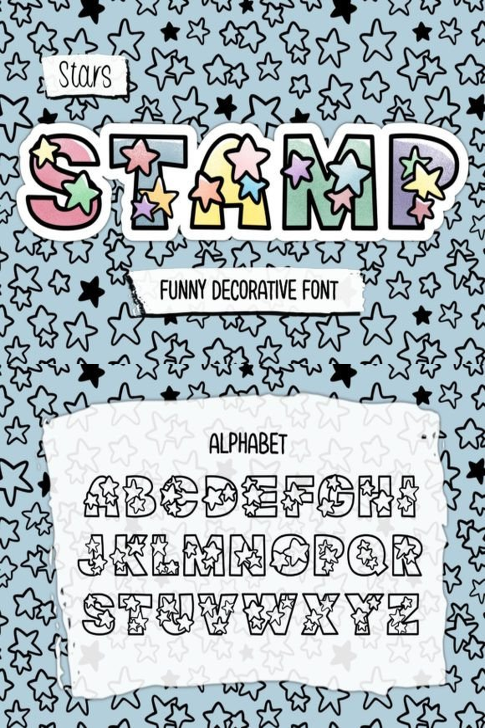 Stars Stamp Font